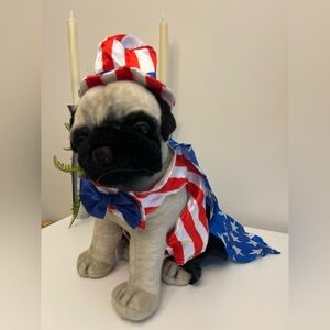 Uncle Sam MAGA Patriotic American USA Dog Pet Cat Halloween Costume Outfit Flag